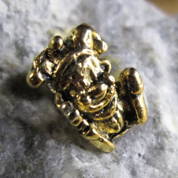 Gold Plated Sterling Silver European Jester Charm - Picture 1 of 6